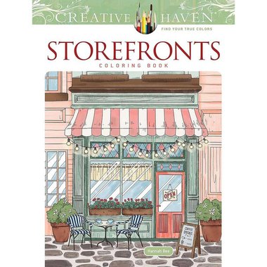 Creative Haven: Storefronts Coloring Book